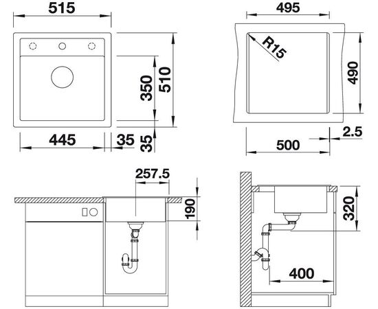 Мойка кухонная Blanco Dalago 5 белый, изображение 7