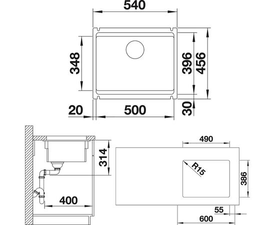 Мойка кухонная Blanco Etagon 500-U 525149 белая, изображение 5