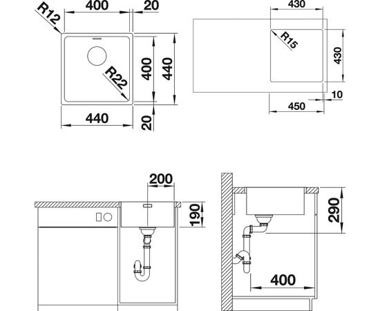 Мойка кухонная Blanco Andano 400-IF, изображение 3