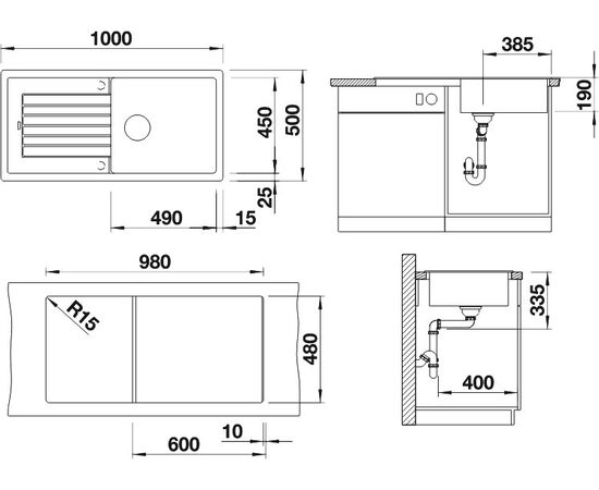 Мойка кухонная Blanco Zia XL 6S 517571 белая, изображение 2