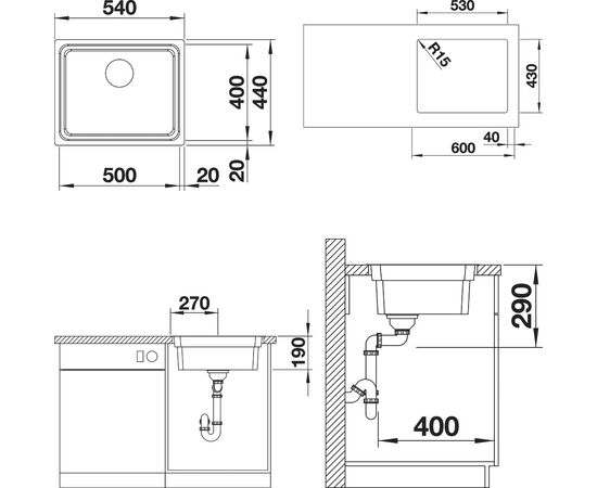 Мойка кухонная Blanco Etagon 500-IF, изображение 4