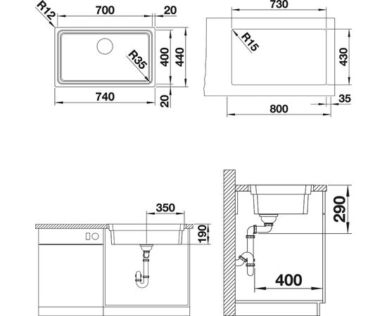 Мойка кухонная Blanco Etagon 700-IF, изображение 6