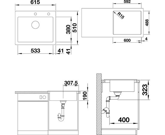 Мойка кухонная Blanco Palona 6 базальт, изображение 3