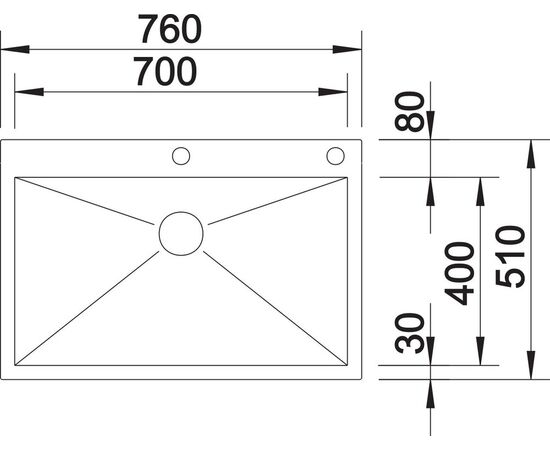 Мойка кухонная Blanco Zerox 700-IF/А клапан-автомат, изображение 3