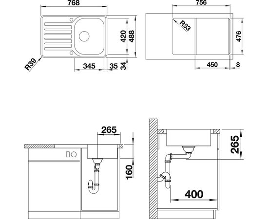 Мойка кухонная Blanco Lantos 45S-IF Compact, изображение 3