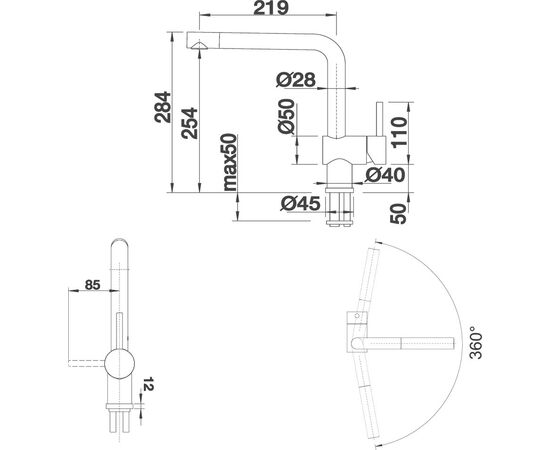 Смеситель Blanco Linus-F 514025 для кухонной мойки, изображение 7