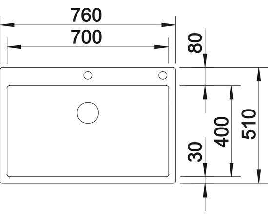 Мойка кухонная Blanco Claron 700-IF/А клапан-автомат, изображение 3