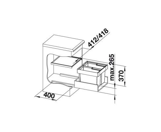 Система сортировки мусора Blanco Flexon II 45/2  521468, изображение 3