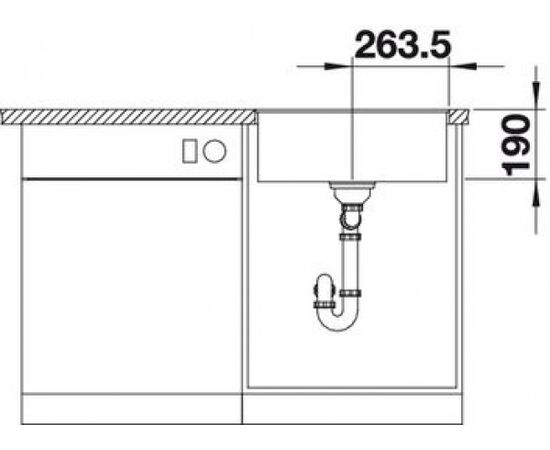 Кухонная мойка Blanco Subline 500-F алюметаллик  523534, изображение 4