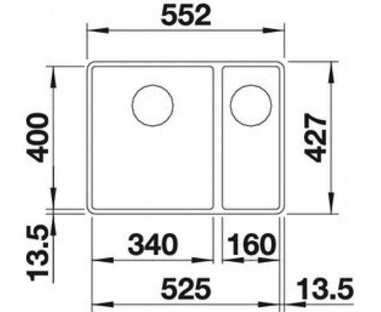 Кухонная мойка Blanco Subline 340/160-F антрацит  523568, изображение 4