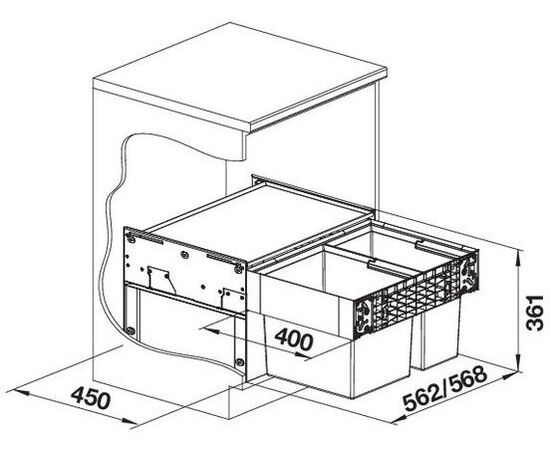Система сортировки мусора Blanco Select II 60/2  526203, изображение 3
