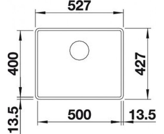 Кухонная мойка Blanco Subline 500-F алюметаллик  523534, изображение 3