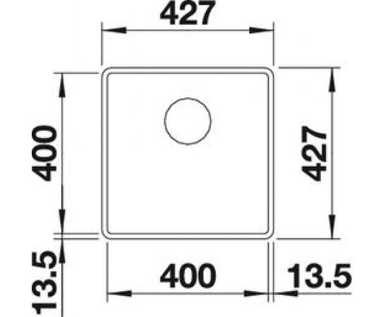 Кухонная мойка Blanco Subline 400-F темная скала  523495, изображение 3