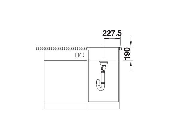 Кухонная мойка Blanco Dalago 45-F жасмин  517658, Название цвета: жасмин, изображение 4