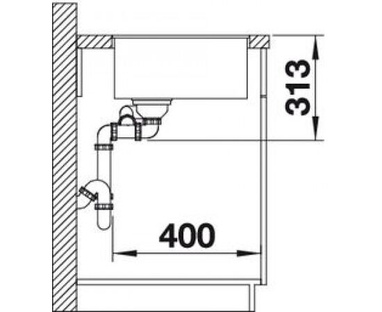 Кухонная мойка Blanco Subline 340/160-F антрацит  523568, изображение 5