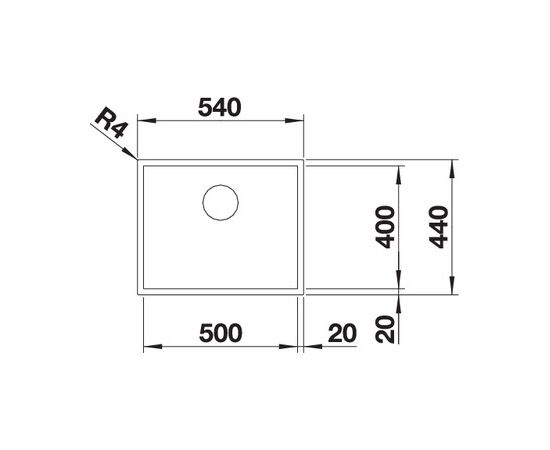 Кухонная мойка Blanco Zerox 500-U Durinox  521559, изображение 3